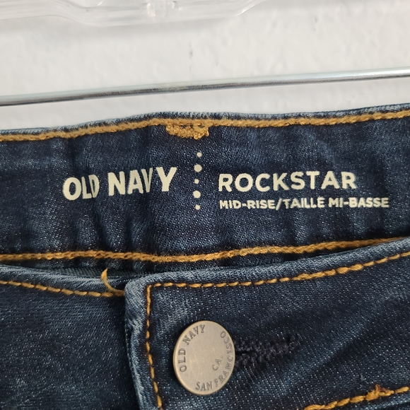 Old Navy Rockstar Mid-Rise skinny  Jeans medium wash size 14 Long - Picture 9 of 9